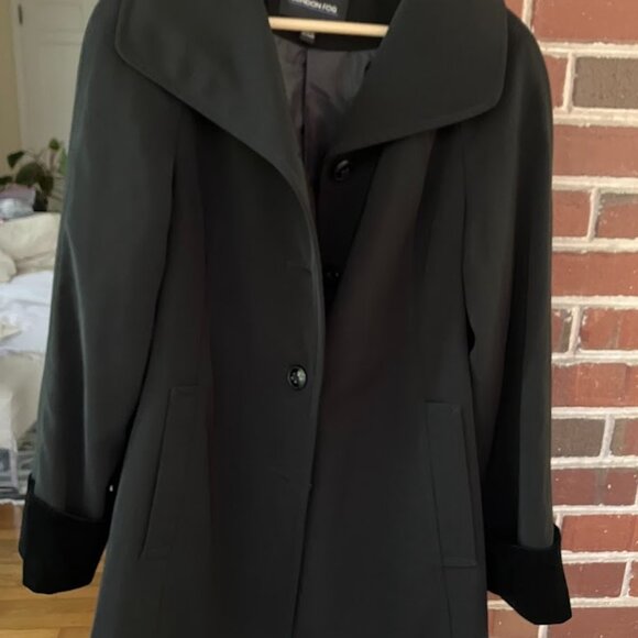 London Fog  Velvet Cuff Pea Coat/ Rain Coat NWoT - Picture 4 of 11